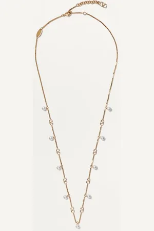 VALENTINO GARAVANI COLLIER VLOGO SIGNATURE EN MÉTAL ET PERLES SWAROVSKI® Femme UNI