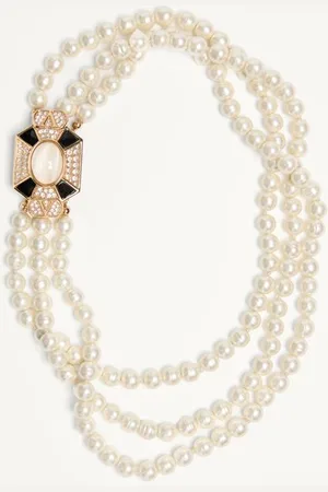 VALENTINO GARAVANI COLLIER PAS PLUS EN MÉTAL, ÉMAIL, RÉSINE, PERLES ET CRISTAUX SWAROVSKI® Femme / UNI
