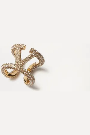 VALENTINO GARAVANI BAGUE VLOGO SIGNATURE EN MÉTAL ET CRISTAUX SWAROVSKI® Femme / 11