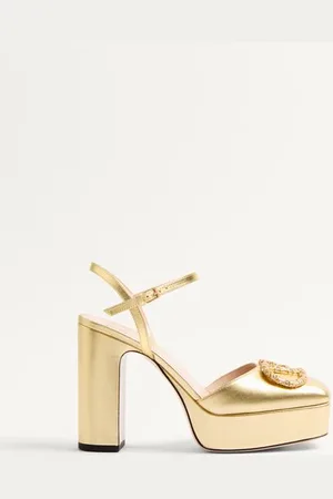 VALENTINO GARAVANI ESCARPIN À PLATEFORME VLOGO SIGNATURE EN NAPPA LAMINÉ 115 MM Femme / 36