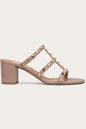 VALENTINO GARAVANI MULES ROCKSTUD EN VEAU. TALON : 60 MM Femme 34.5