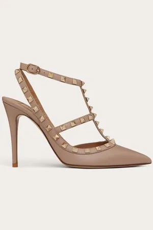 VALENTINO GARAVANI ESCARPINS ROCKSTUD À BRIDES. TALON : 100 MM Femme 34.5