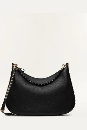 VALENTINO GARAVANI SAC HOBO ROCKSTUD EN CUIR DE VEAU GRAINÉ GARAVANI Femme UNI