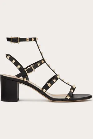 VALENTINO GARAVANI SANDALES ROCKSTUD À BRIDES EN VEAU. TALON : 60 MM Femme 34.5