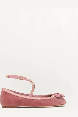 VALENTINO GARAVANI BALLERINES ROCKSTUD EN VELOURS Femme 34.5