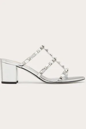 VALENTINO GARAVANI SANDALES ROCKSTUD À EFFET MIROIR, TALON : 60 MM Femme 35.5