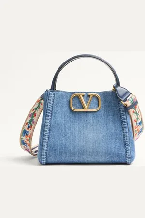 VALENTINO GARAVANI SAC À MAIN MOYEN GARAVANI ALLTIME EN AVEC BANDOULIÈRE BRODÉE Femme / UNI