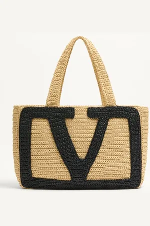 VALENTINO GARAVANI GRAND CABAS GARAVANI VIVA SUPERSTAR EN RAPHIA Femme UNI