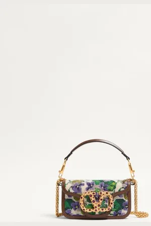 VALENTINO GARAVANI PETIT SAC PORTÉ ÉPAULE GARAVANI LOCÒ BRODÉ AVEC LOGO BIJOU Femme UNI