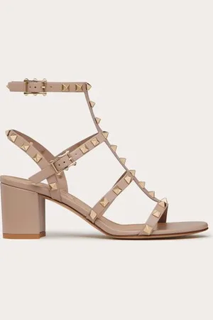VALENTINO GARAVANI SANDALES ROCKSTUD À BRIDES EN VEAU. TALON : 60 MM Femme 34.5