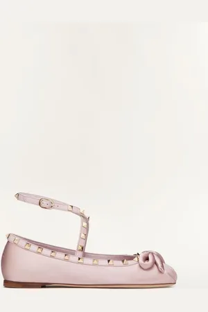 VALENTINO GARAVANI BALLERINES ROCKSTUD EN SATIN Femme 35.5
