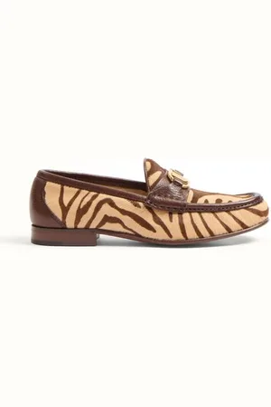 VALENTINO GARAVANI MOCASSINS VLOGO SIGNATURE EN CUIR DE VEAU IMITATION PONEY, TALON : 20 MM Femme / 35.5