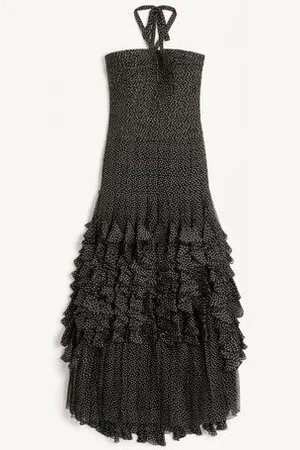 VALENTINO ROBE LONGUE EN MOUSSELINE À IMPRIMÉE PLUSDEPOIS Femme / 40