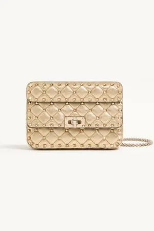 VALENTINO GARAVANI PETIT SAC GARAVANI ROCKSTUD SPIKE EN NAPPA LAMÉ Femme UNI