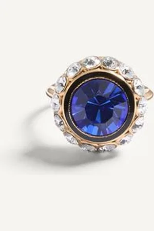 VALENTINO GARAVANI BAGUE VLOGO SIGNATURE EN MÉTAL, ÉMAIL ET CRISTAUX Femme / 11