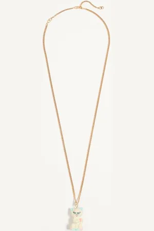 VALENTINO GARAVANI COLLIER LE CHAT DE LA MAISON EN MÉTAL, NYLON ET CRISTAUX SWAROVSKI® Femme UNI