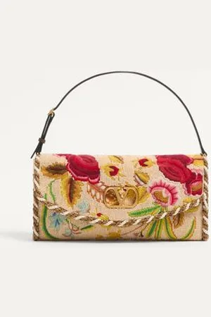 VALENTINO GARAVANI PETIT SAC SOUPLE BRODÉ PORTÉ ÉPAULE GARAVANI VAIN Femme UNI