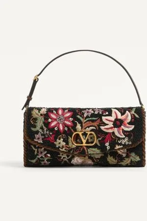 VALENTINO GARAVANI PETIT SAC SOUPLE BRODÉ PORTÉ ÉPAULE GARAVANI VAIN Femme UNI