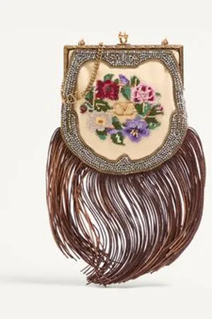 VALENTINO GARAVANI PETITE POCHETTE GARAVANI NELLCOTE FAIRYTALES BRODÉE AVEC FRANGES Femme / / UNI