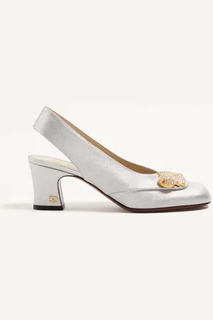 VALENTINO GARAVANI ESCARPINS À BRIDE ARRIÈRE ADAMANTINE EN TISSU PAILLETTÉ, TALON : 60MM Femme 35.5