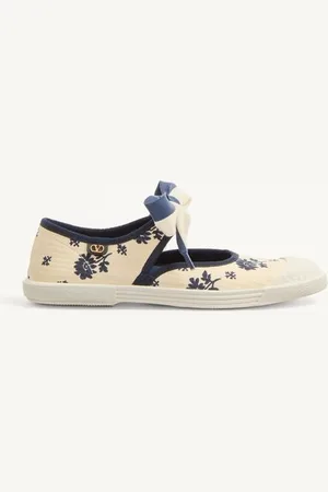 VALENTINO GARAVANI BASKETS BALLERINES BAY BY BAY EN TISSU PAPIER FLORAL Femme / 35.5