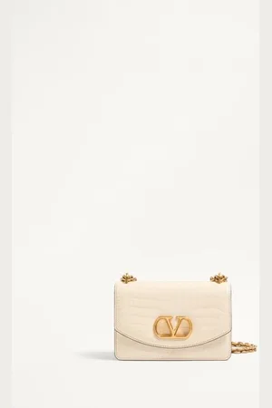 VALENTINO GARAVANI PETIT SAC PORTÉ ÉPAULE GARAVANI VAIN EN CUIR DE CROCODILE Femme UNI