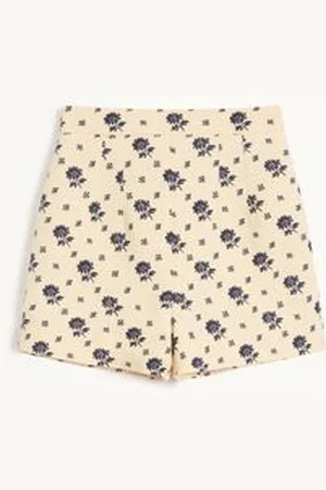 VALENTINO SHORT EN CRÊPE COUTURE FIORELLINO BLU PAPIER FLORAL Femme / 36