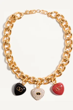 VALENTINO GARAVANI COLLIER COEUR ROYAL EN MÉTAL, ÉMAIL ET CRISTAUX SWAROVSKI® Femme UNI
