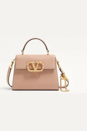 VALENTINO GARAVANI PETIT SAC À MAIN GARAVANI VSLING EN CUIR DE VEAU GRAINÉ AVEC LOGO-BIJOU Femme UNI