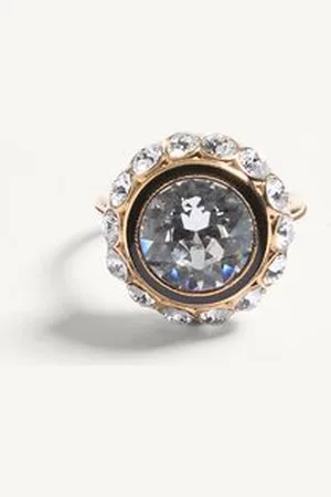 VALENTINO GARAVANI BAGUE VLOGO SIGNATURE EN MÉTAL, ÉMAIL ET CRISTAUX Femme / / 11