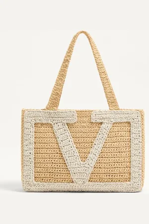 VALENTINO GARAVANI CABAS MOYEN GARAVANI VIVA SUPERSTAR EN RAPHIA Femme / UNI