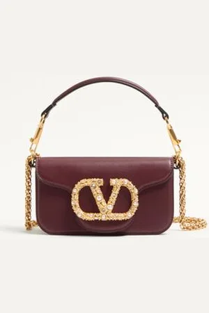 VALENTINO GARAVANI PETIT SAC PORTÉ ÉPAULE GARAVANI LOCÒ EN CUIR DE VEAU AVEC LOGO BIJOU Femme UNI
