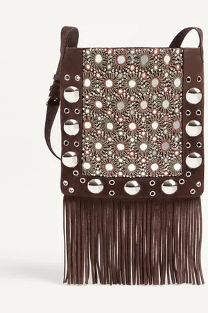 VALENTINO GARAVANI SAC PORTÉ ÉPAULE GARAVANI NELLCÔTE BRODÉ AVEC FRANGES Femme / UNI
