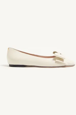 VALENTINO GARAVANI BALLERINES BOWOW EN PEAU DE CHEVREAU Femme 35.5