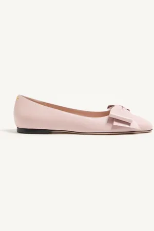 VALENTINO GARAVANI BALLERINES BOWOW EN PEAU DE CHEVREAU Femme 35.5