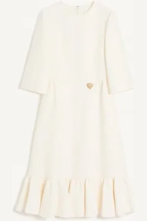 VALENTINO ROBE MI-LONGUE EN CRÊPE COUTURE Femme 36