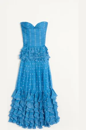 VALENTINO ROBE LONGUE EN MOUSSELINE À IMPRIMÉE PLUSDEPOIS Femme / 40