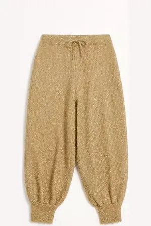 VALENTINO PANTALON TRICOTÉ EN LUREX Femme L