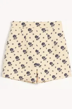 VALENTINO SHORT EN CRÊPE COUTURE FIORELLINO BLU PAPIER FLORAL Femme / 36