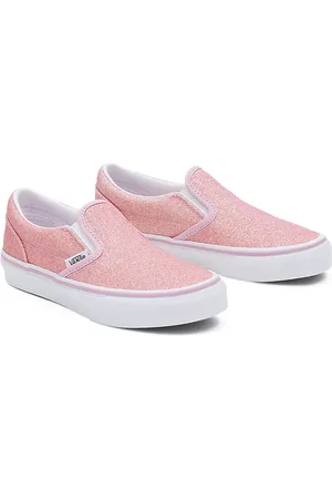 Girls pink cheap slip on vans