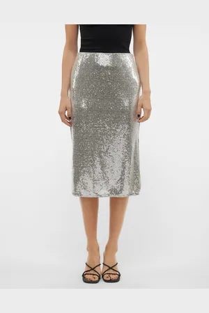 VERO MODA Kaje Taille Haute Jupe Midi