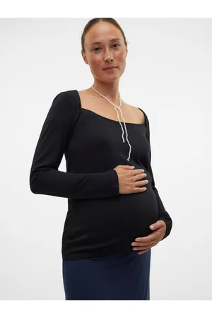 Mama;licious Tops Tight Fit Col Carré