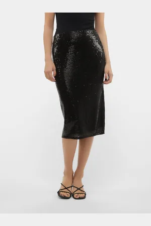 VERO MODA Kaje Taille Haute Jupe Midi