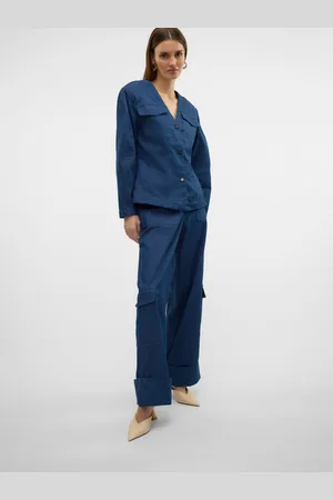 VERO MODA Carla Taille Haute Pantalons Cargo