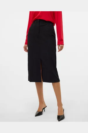 VERO MODA Vilja Taille Haute Jupe Midi