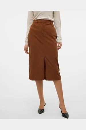VERO MODA Vilja Taille Haute Jupe Midi