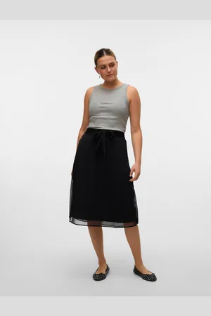 VERO MODA Clementine Taille Haute Jupe Midi