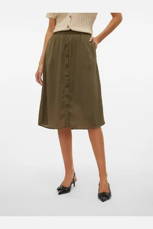 VERO MODA Sunny Taille Haute Jupe Midi