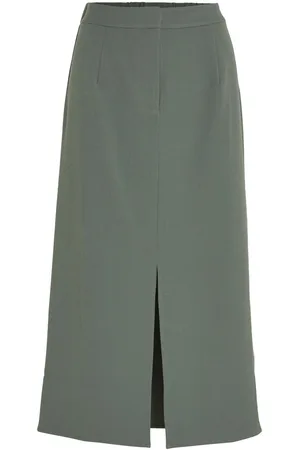 VILA Taille Haute Jupe Mi-longue