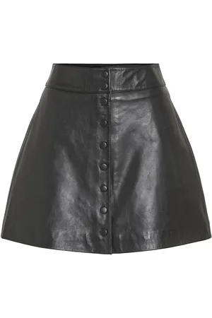 VILA Taille Haute Mini-jupe En Cuir
